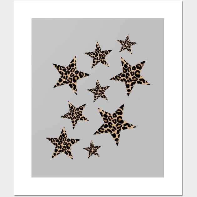 Leopard Print Stars Wall Art by OneThreeSix